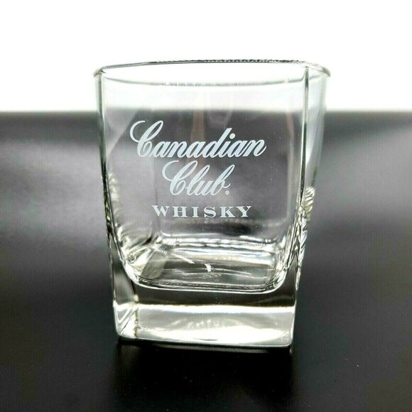 Canadian Club Whisky Square Bottom Rocks Glass - Picture 9 of 12